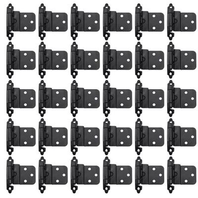 30 Packs Inset Kitchen Cabinet Door Hinges Face Frame Matte