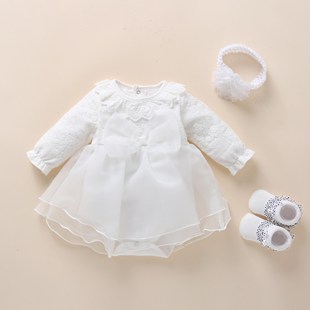 Baby Christening Dress White Newborn Snow White Baby Dress