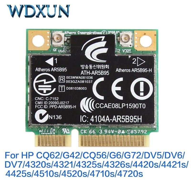 Atheros AR5B95 AR9285 802.11B/G/N Wireless Wifi Half Size Mi