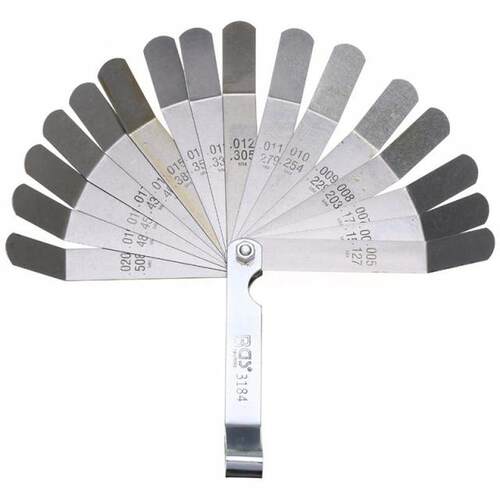 Stainless Steel 16 Blade High Strength Metric Feeler Gauge 0