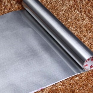 Silver PVC Shelf Liner Self adhesive Wallpaper for Kitchen A