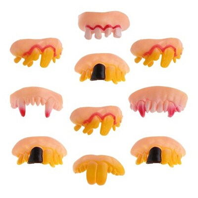 1pcs Halloween Cosplay Dentures Zombie Vampire Teeth Ghost