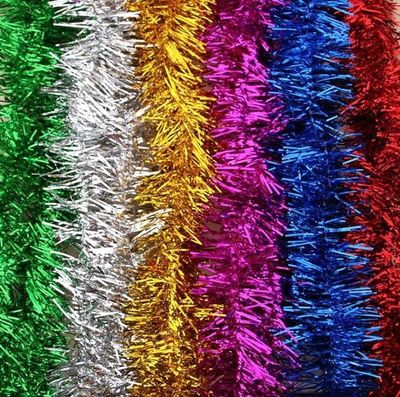 2M MeTalliC Foil STaR RaTTan TinSel ChRiSTMaS TRee GaRland