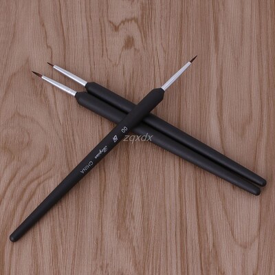 3Pcs Art Pen Dotting Painting Drawing Gel Liner Polish Brush