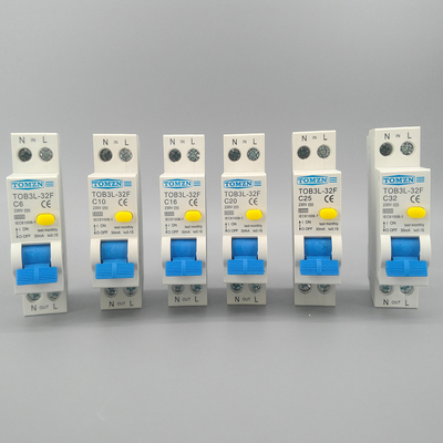 *18MM 230V 50/60Hz RCBO 1P+N 6KA Residual current differenti