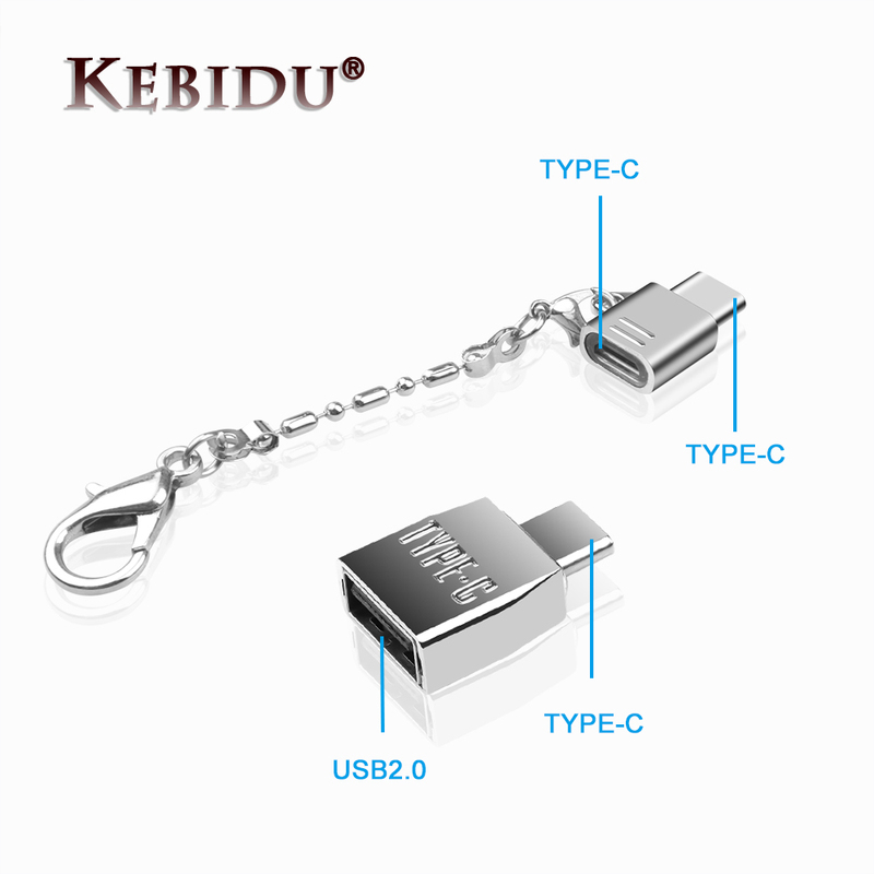 Mini Metal Micro USB 2.0 Female to USB 3.1 Type C Male Cabl