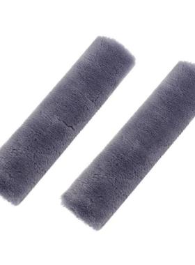 2pcs Soft Car Seatbelt Cover Sheepskin Seat Belt Pillow Pad