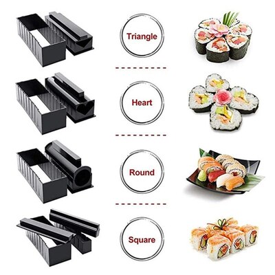 10 PCS/Set Sushi Maker Equipment Kit,Japanese Rice Cake Ball