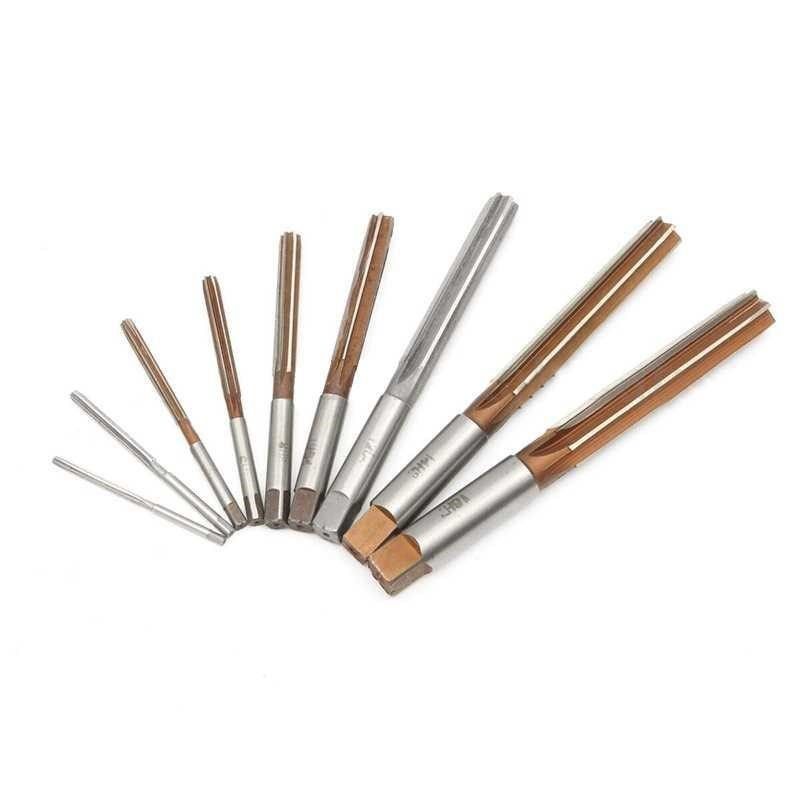 9pcs h8 hand reamer hss 3-16mm shank straight shank hand rea