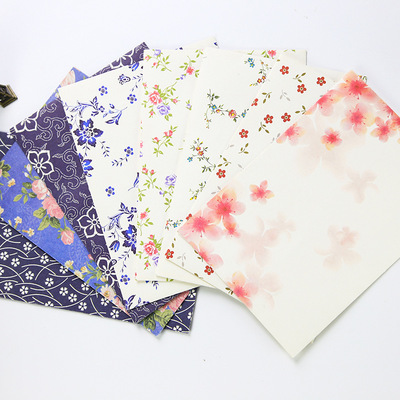 1/5/10Pcs Beautiful Flower Envelope Letterhead Cherry Roses
