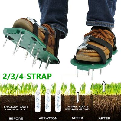 1 Pair Grass Spiked Gardening Walking Revitalizing Lawn Aera