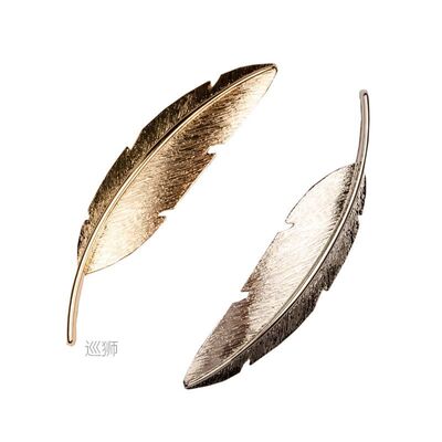 Feather gift card Birthday Gift Handmade material metal feat