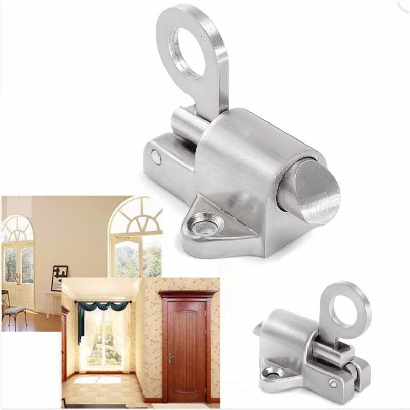 Zinc Alloy 8031 Silver Home Security Spring Slide Bolt Alumi