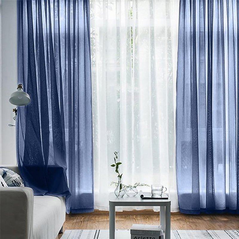 modern solid white sheer curtains for living room tulle curt