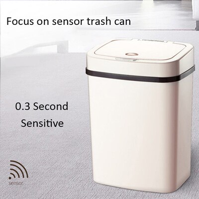 Touchless Trash Can Automatic Sensor Dustbin Battery ABS Pl