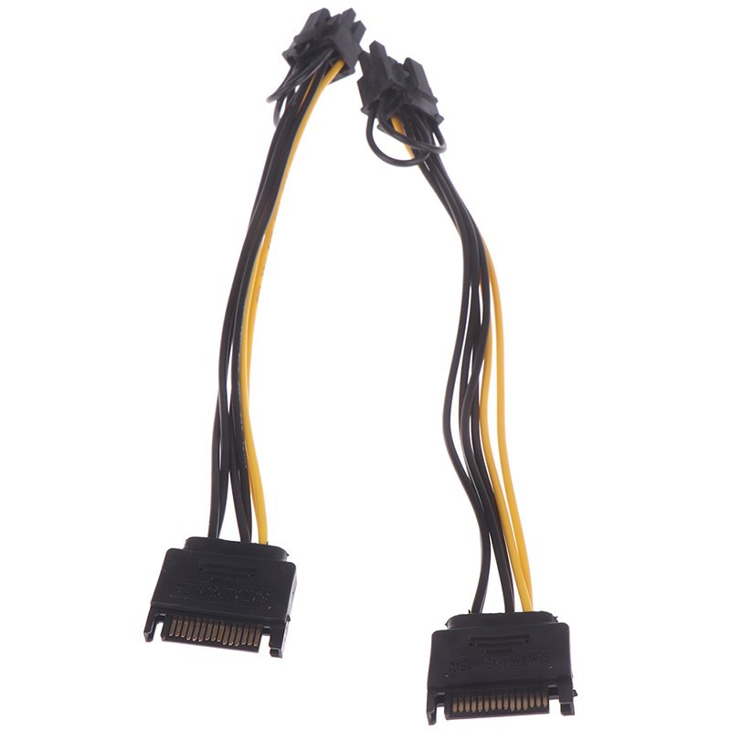 15pin SATA Male to 8pin(6+2) PCI-E Power Supply Cable 20cm S