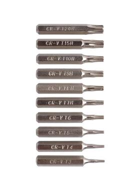 Flexsteel 10pcs CR-V Torx Bit Set Including T3,T4,T5,T6,T7,T