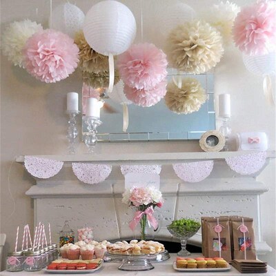 Wedding Decorative Paper Pompoms Pom Poms Balls Party Home D