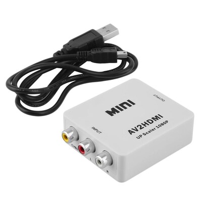 New Mini Composite AV RCA to HDMI Video Converter Adapter Fu