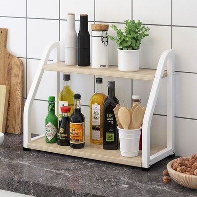 Kitchen receives rack multilayer condiment storage shelf