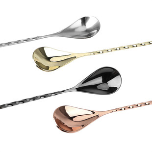 Mixing Spoon Stirrer Stainless Steel Cocktail Bar Spiral Pat