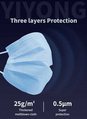 Surgical Face Mask 50pcs  3ply Earloop masks