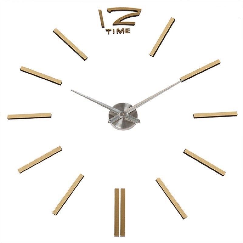 Living Room Wall Clock 3d Clocks Acrylic Mirror Sticker Need