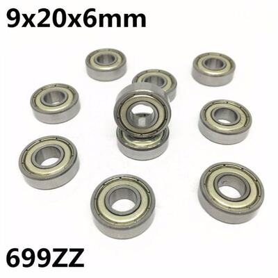 10Pcs 699ZZ 699-2Z L-2090ZZ 9x20x6 mm Deep groove ball beari
