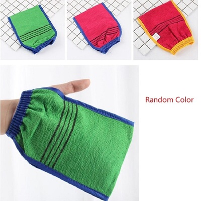 1pc Shower Spa Exfoliator Two-sided Bath Glove Body Cleaning