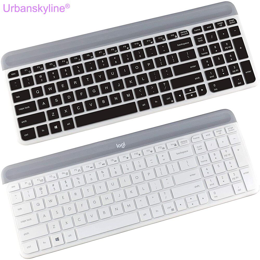 keyboard cover for logitech mk470 k470 k580 wired set trans