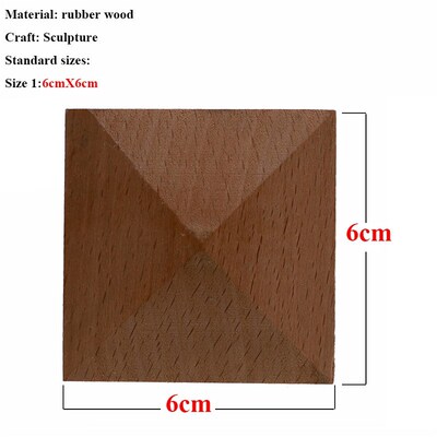 VZLX Square Wood Applique Carved Decal Corner Onlay npainted