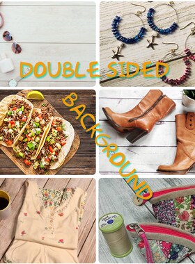 Double Sided Background 55x83cm Wood Cement Vintage Rustic