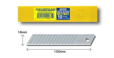 OLFA LBD 10 18mm Double segments heavy duty Snap off Blade