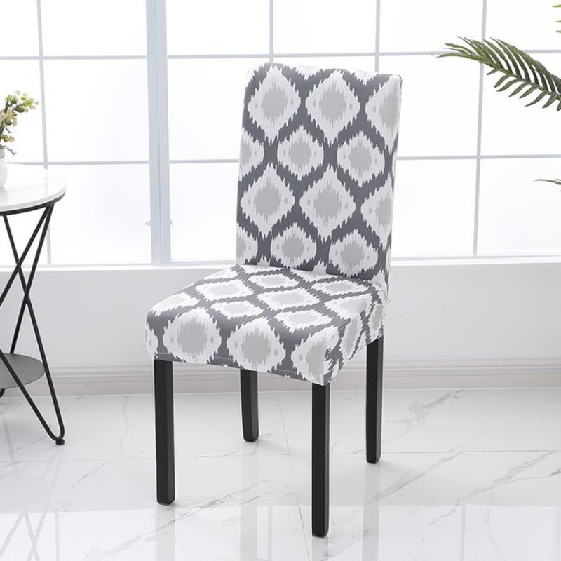 Dining Chair Cover Nordic Print Spandex Slipcover Protector
