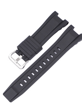 适配G-SHOCK卡西欧钢铁之心硅胶黑色带GST-W300/400G/B100/S310男