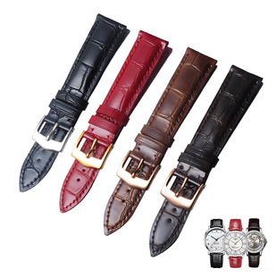 适配天王真皮手表带 22mm 男女士依波卡西欧罗西尼牛皮针扣表链20