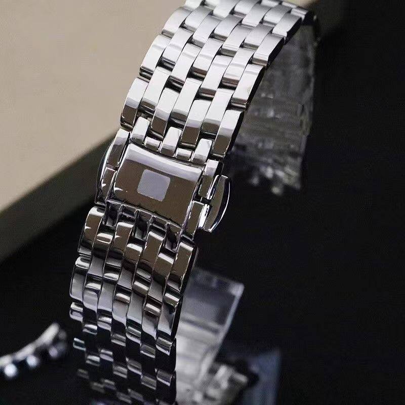 适配 欧米茄蝶飞系列手表钢带实心精钢折叠扣Omega男女手表链配件