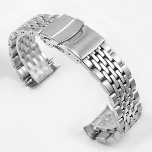 适配SEIKO精工SRPD63 SKX007/009 SKX173 SSK003弧口钢带手表带男