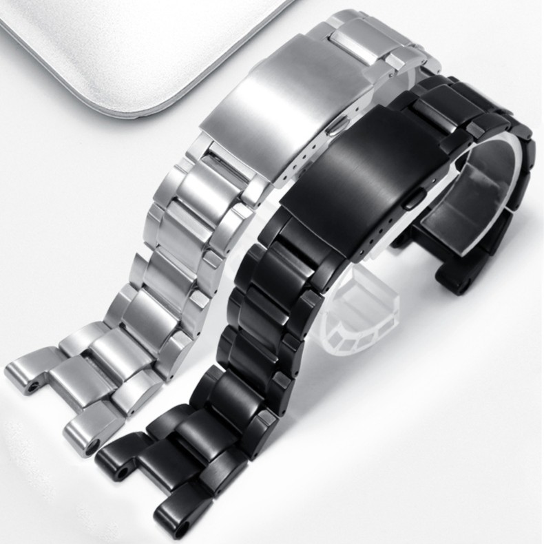 适配卡西欧手表链G-SHOCK GST-W300/400G/B100/S130/400G男钢表带