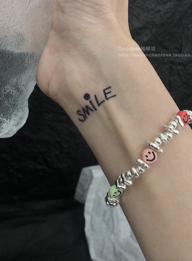 彩色笑脸手链女纯银闺蜜礼物甜美