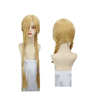 街头霸王 COS 嘉米·怀特 Cammy White 金色麻花辫 动漫假发