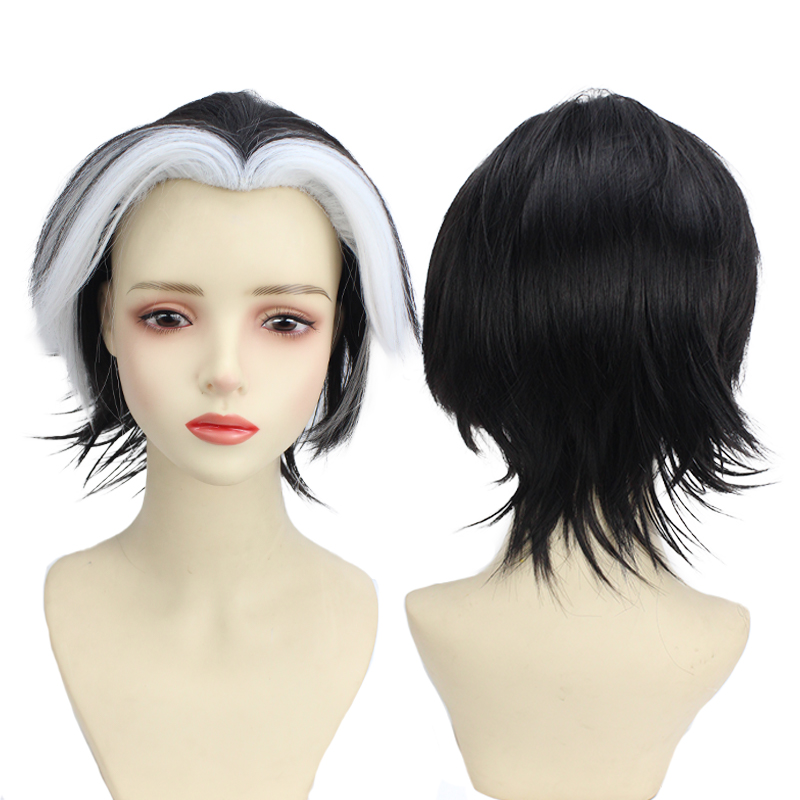 地狱客栈赫斯可挑白色反翘毛假发