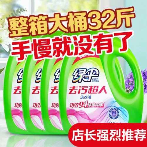 绿伞洗衣液4kg/瓶玉兰馨香