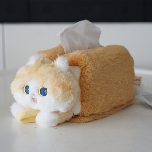 原创毛绒可爱猫咪纸巾盒