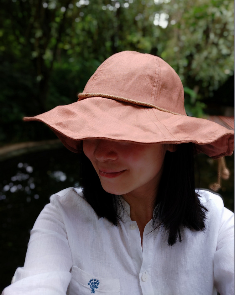 亏本清货~原298，现99立体剪裁亚麻太阳帽女 防晒遮阳宽檐 可折叠