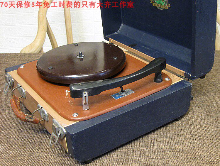 博古淘德 全好上录原装早期款绿宝牌老留声机钢针留声机唱片机