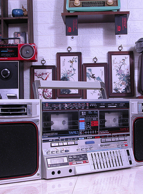 性能无暇No.210经典原装夏普收录音机GF-800品相90老收录机磁带机