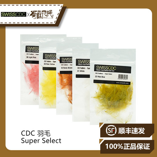 瑞士SWISS CDC Super精选羽毛飞钓干式若虫毛钩绑制材料 蜀国飞蝇