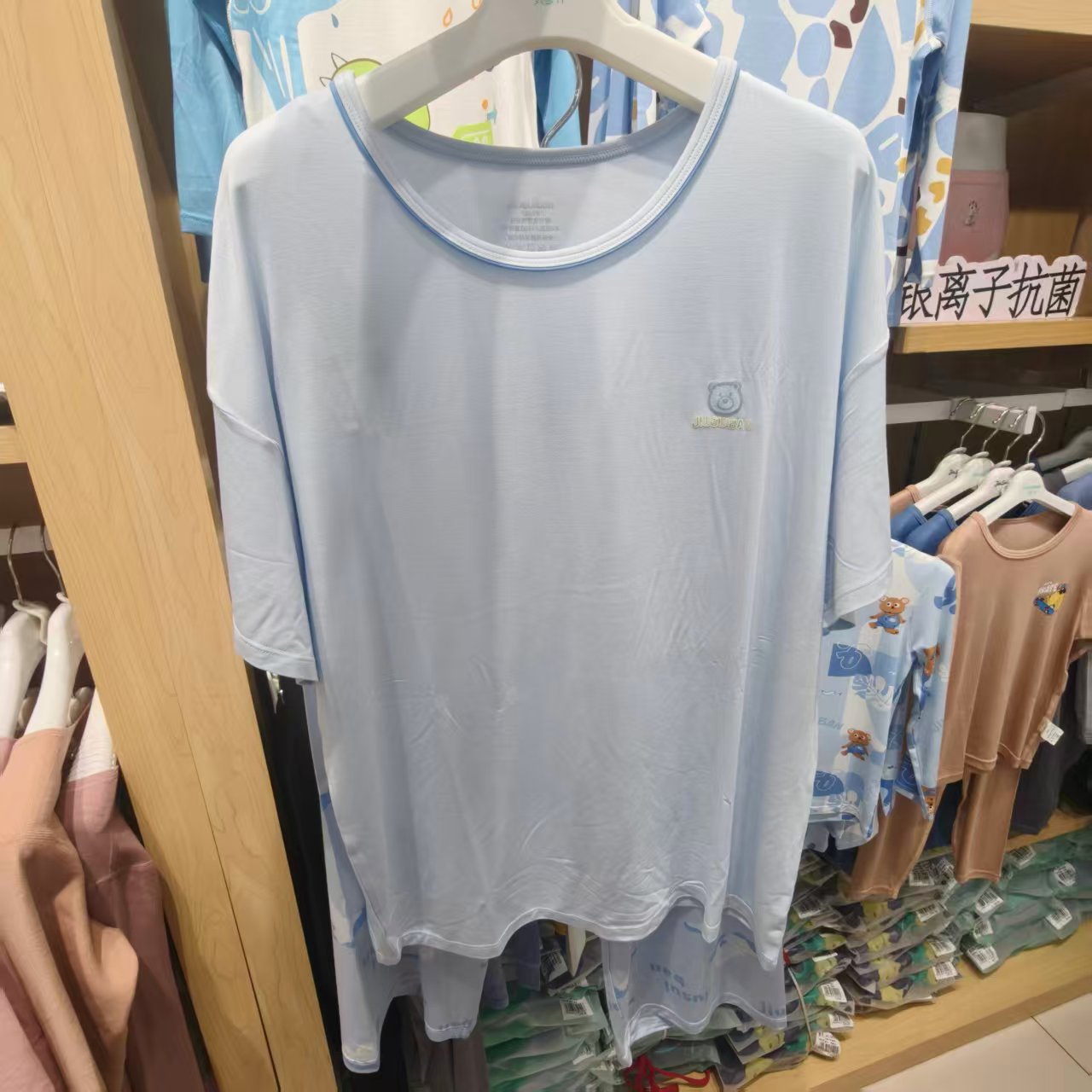 新款久岁伴夏季家居服小童大童男童莫代尔薄款短袖7分裤睡衣睡裤