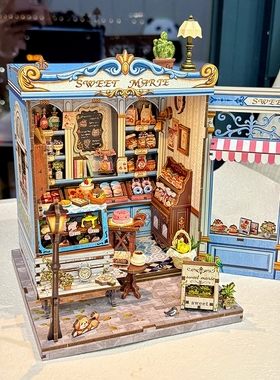 CuteBee甜心玛丽手工拼装diy小屋晴空咖啡立体拼图微缩模型摆件